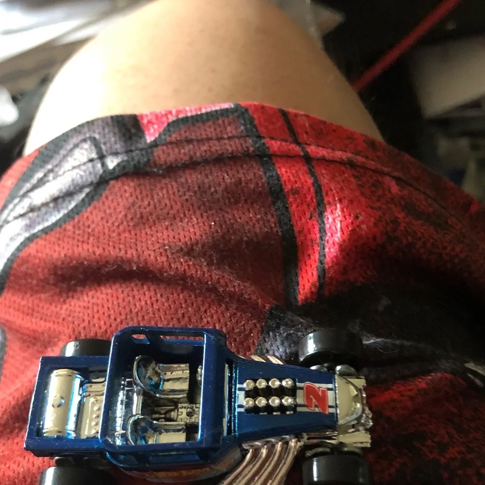 Blue Die-Cast Toy Hot Rod Car